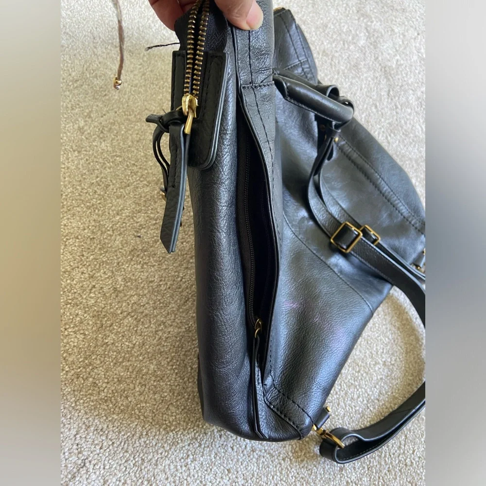 Fossil Black Parker Leather Backpack